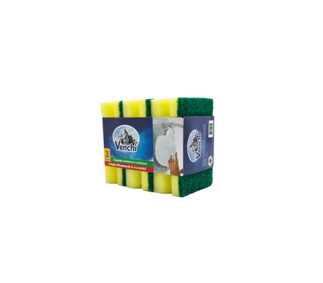 Set esponja brillo 3pzs Venchi