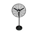 Ventilador industrial de pedestal 30" 3 aspa plástica 180w negro Powerfik