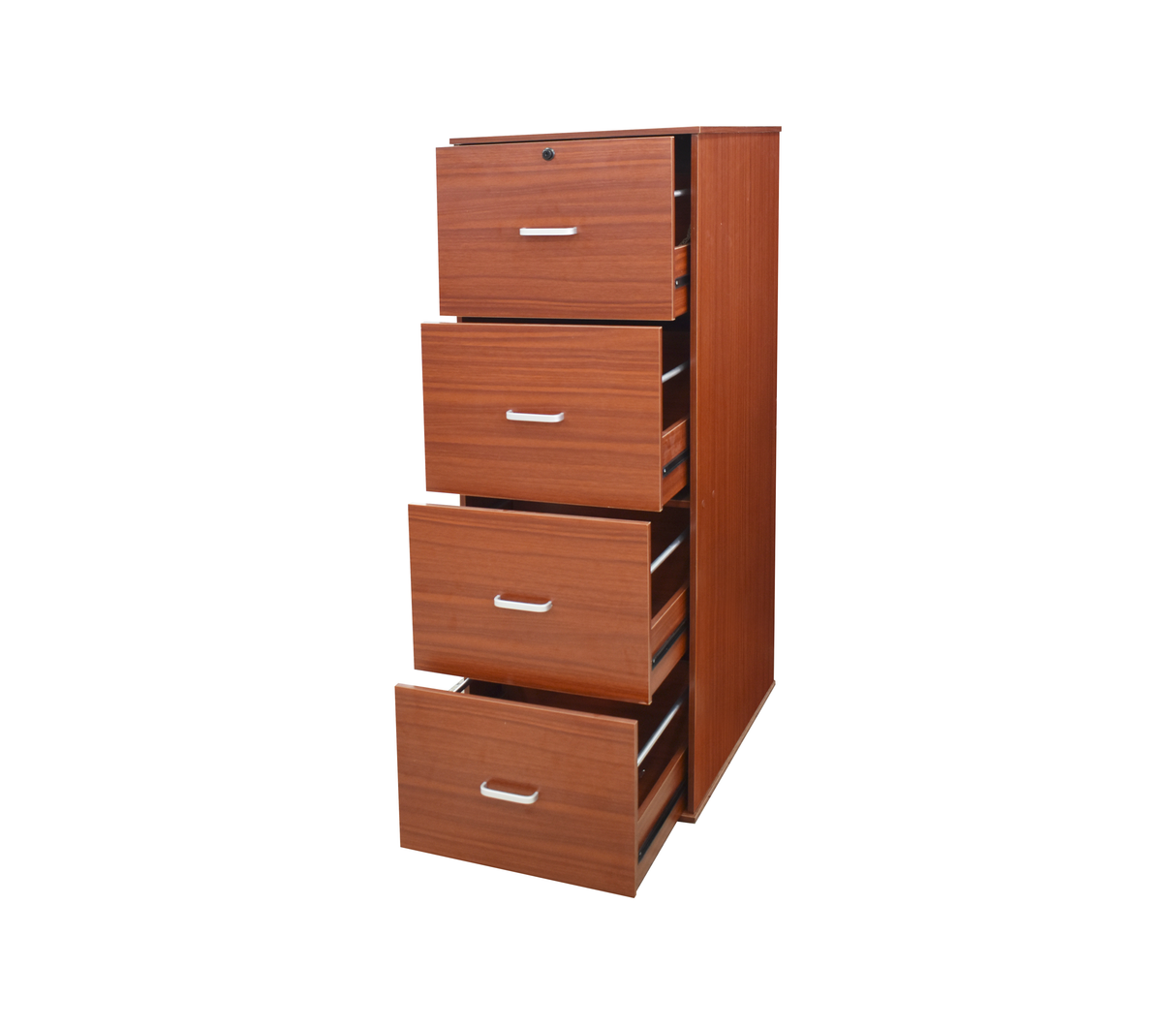 Archivo 4 gavetas c/cerradura 131x48x60cm Sapeli Pk