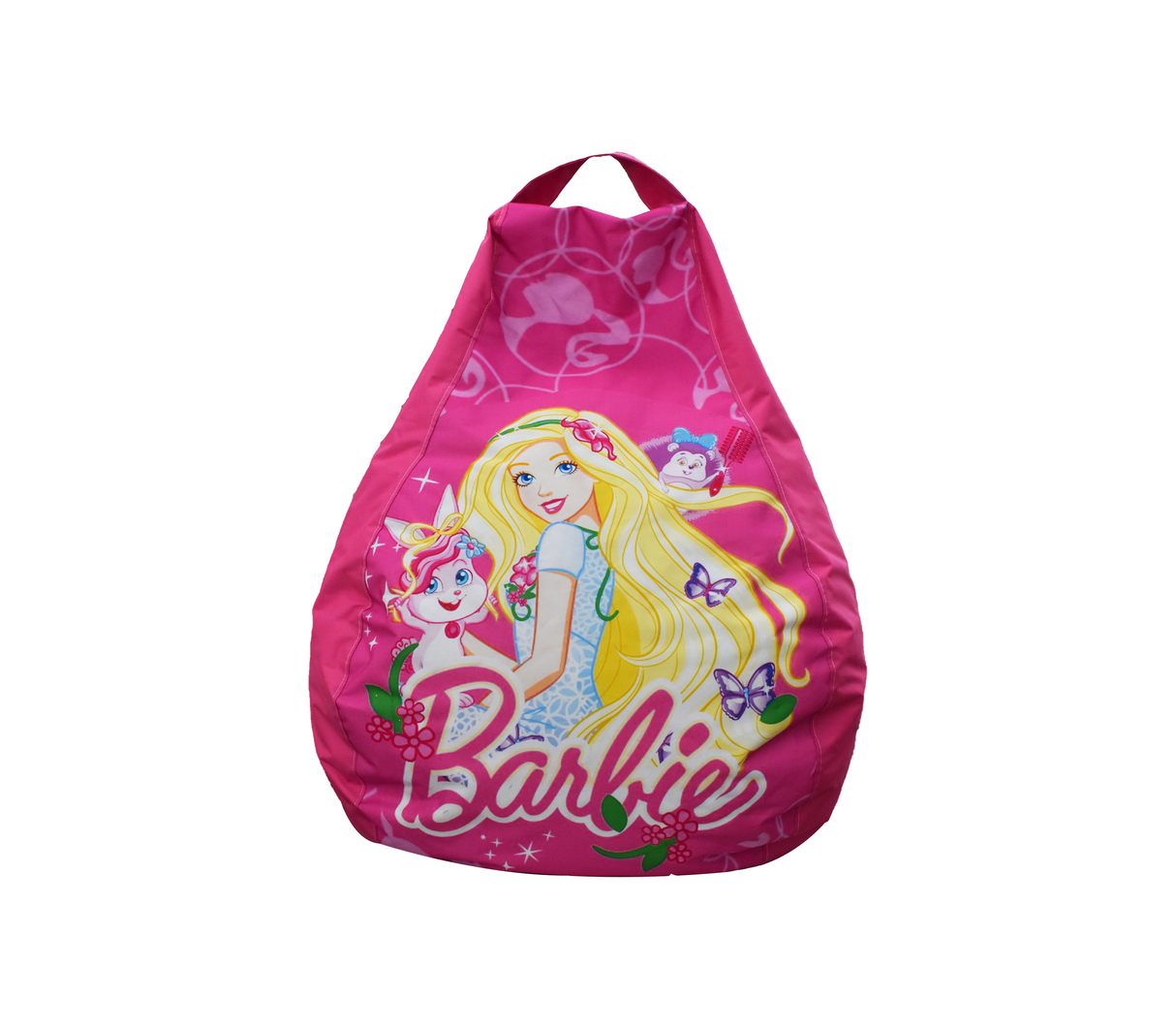 Puff lagrima en lona infantil sublimado rosado Barbie Powerfik