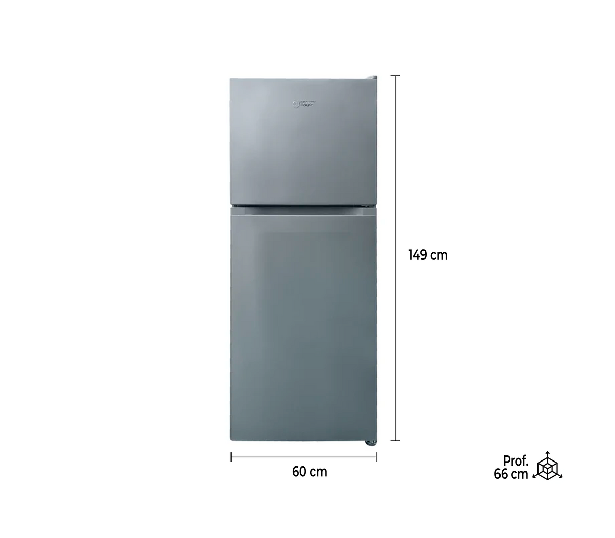 Nevera Top Mount 297 litros sin escarcha plateado Bottom Mount