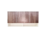 Mueble aéreo de cocina 3 puertas con condimentero blanco/marrón Powerfik