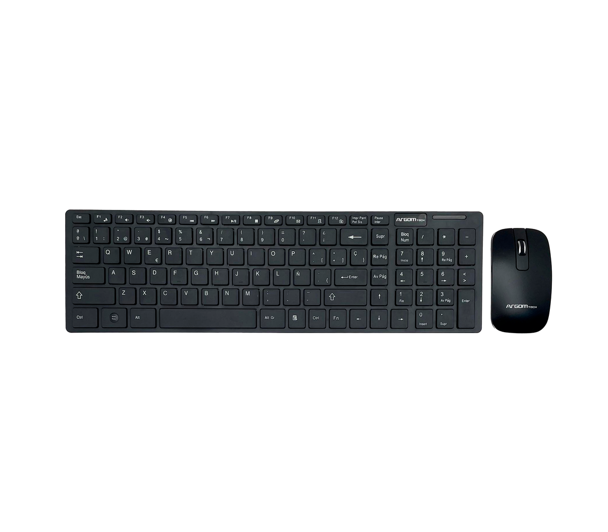 Combo inalámbrico teclado + mouse negro Argom Tech