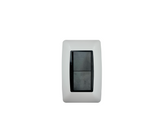 Interruptor toma moderna p/empotrar 3 way plata Lumistar