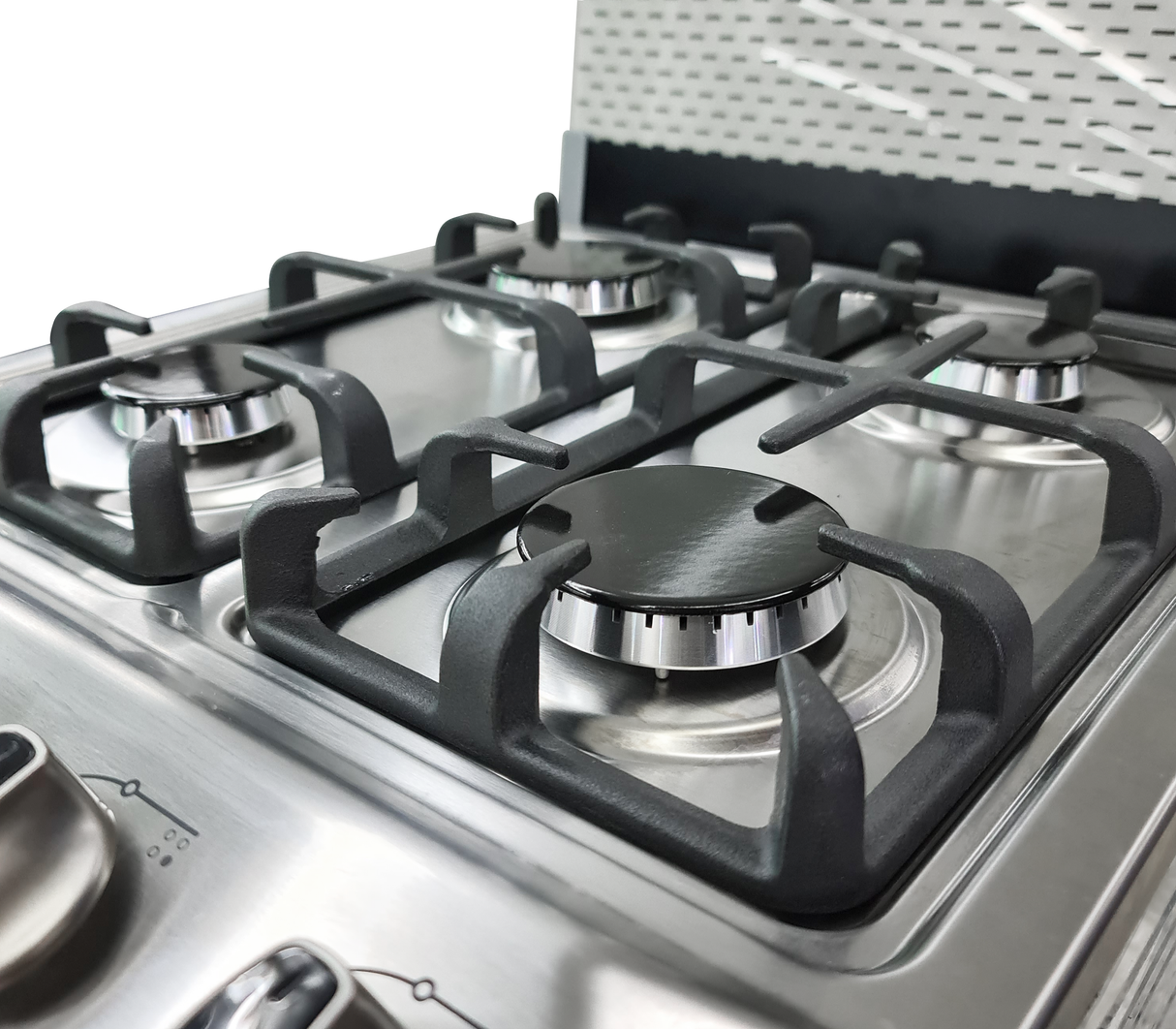 Cocina a gas 20" de piso 4h c/horno 500b acero  Nero