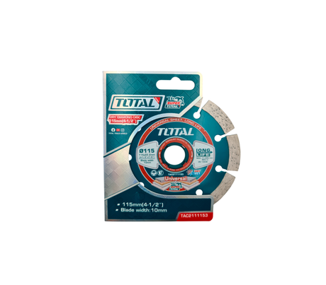 Disco de corte diamante metal 115mm Total