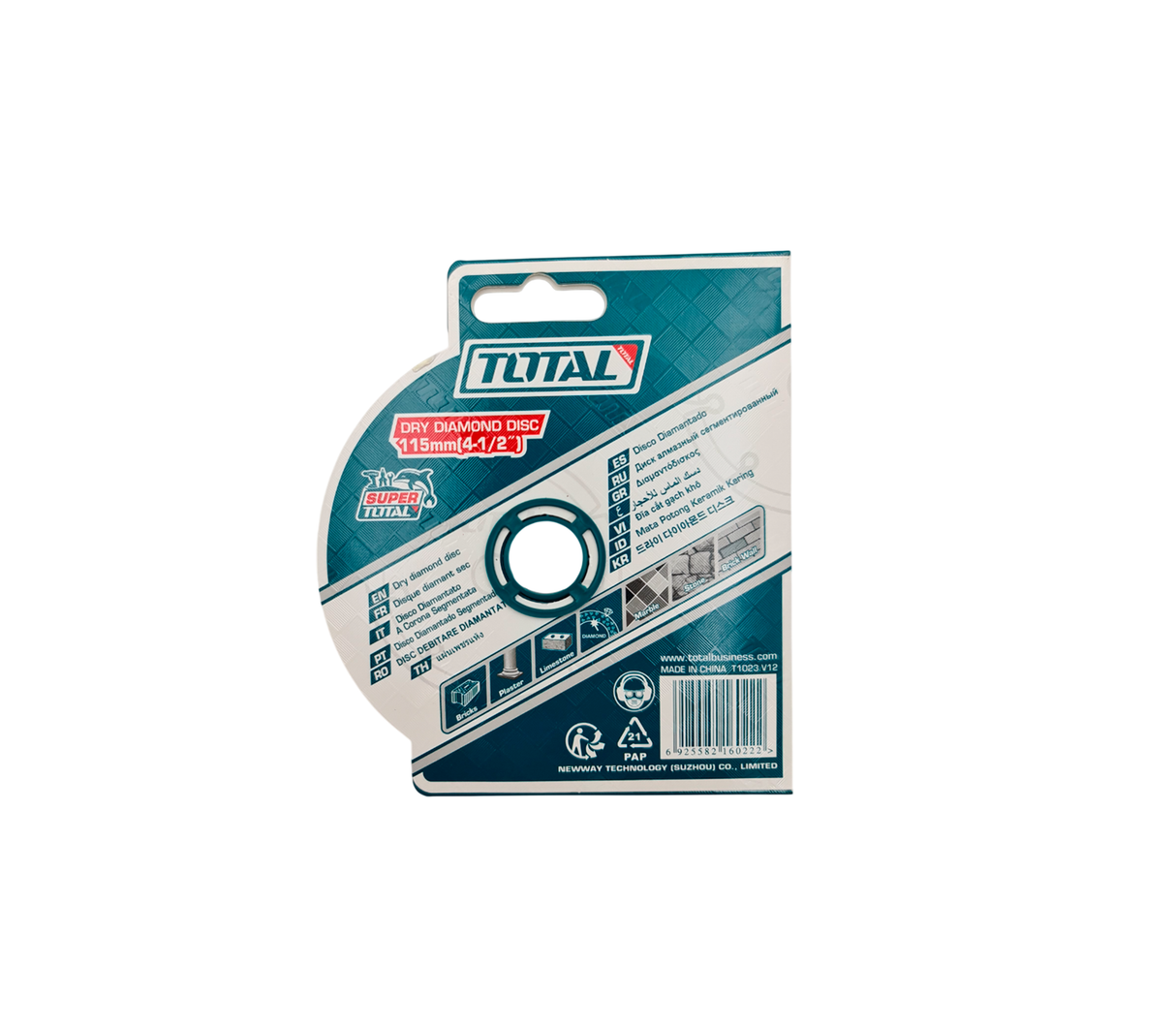Disco de corte diamante metal 115mm Total