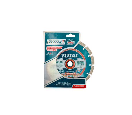 Disco de corte diamante metal 180 mm Total