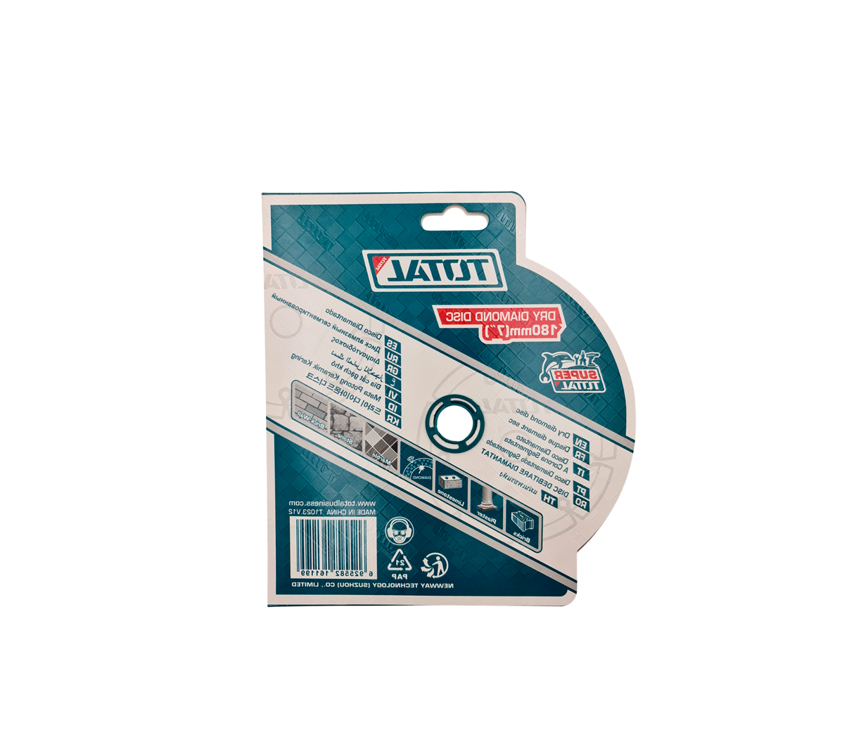 Disco de corte diamante metal 180 mm Total