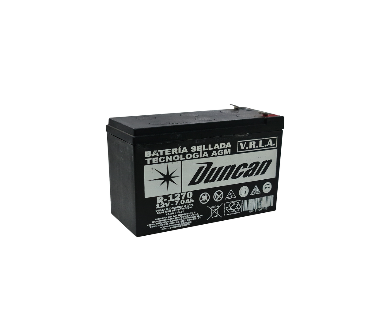 Batería AGM GEL DR-1270 Duncan
