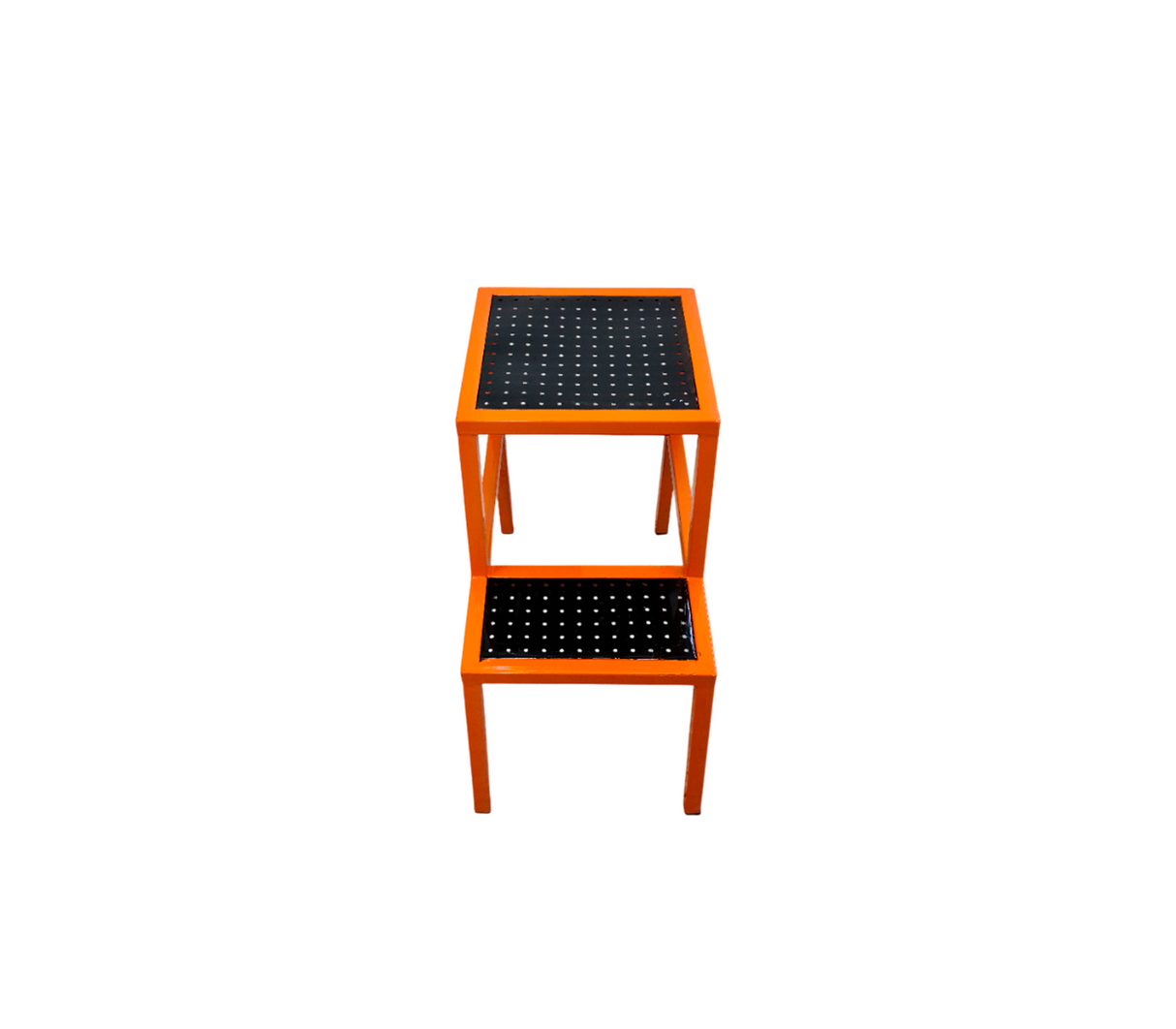 Banco escalera 60x59x39 metálico 2 peldaños Powerfik