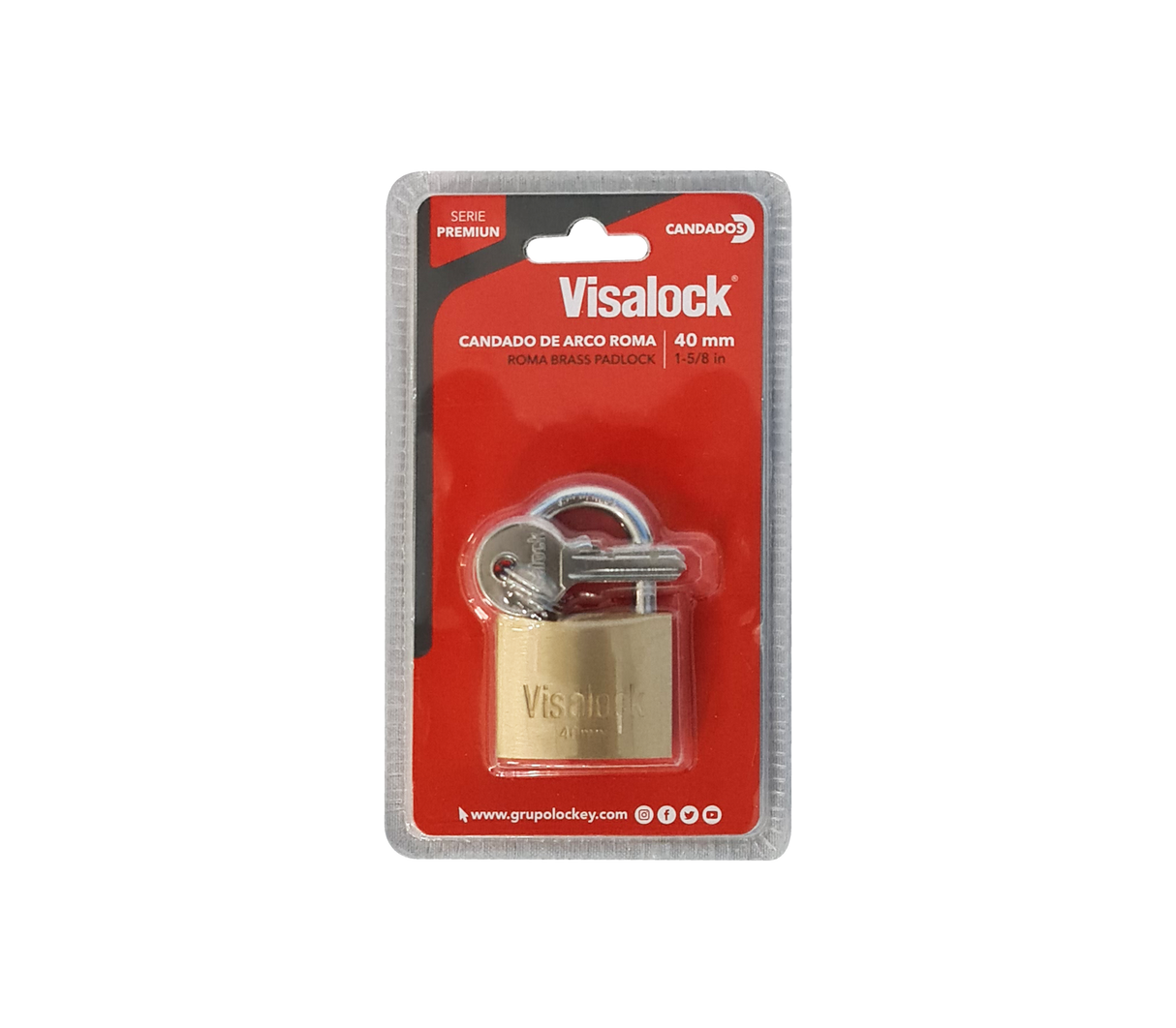 Candado Roma 40mm blíster Visalock