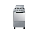 Cocina a gas agata 4 hornillas (20") Silver Mystic