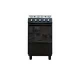 Cocina a gas agata plus 4 hornillas con tapa de vidrio parrilla gruesa negra Mystic