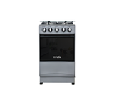 Cocina a gas agata plus 4 hornillas con tapa de vidrio parrilla gruesa Silver Mystic