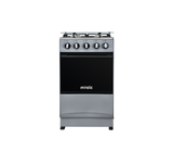 Cocina a gas agata plus 4 hornillas con tapa de vidrio parrilla gruesa Silver Mystic
