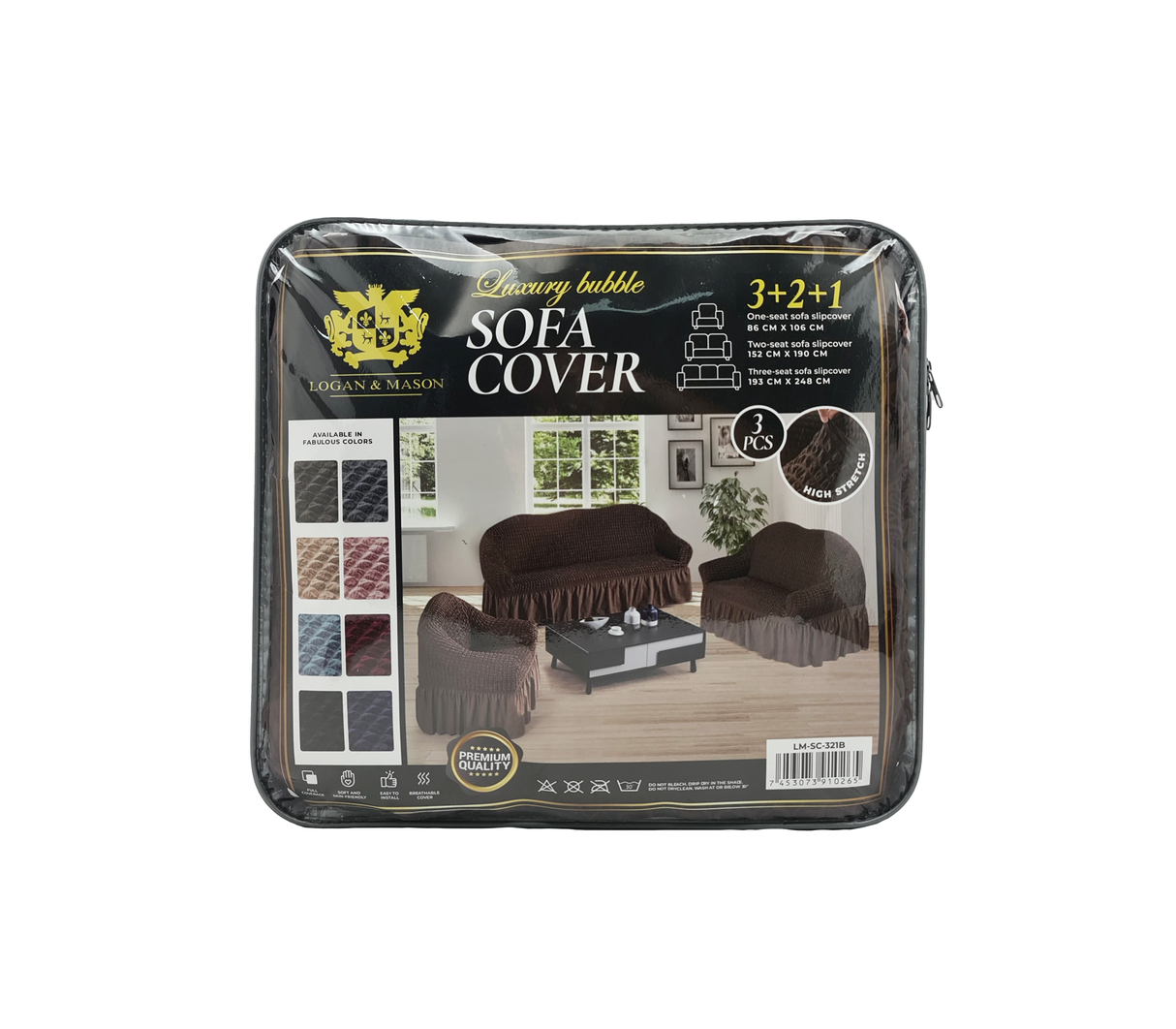 Forro de muebles 3+2+1 unicolor Logan & Mason
