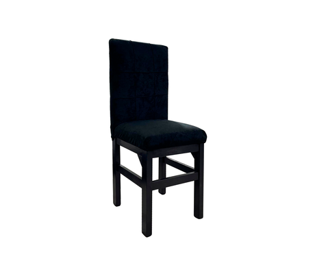 Silla para comedor con tapizado Shenil negro Isabel