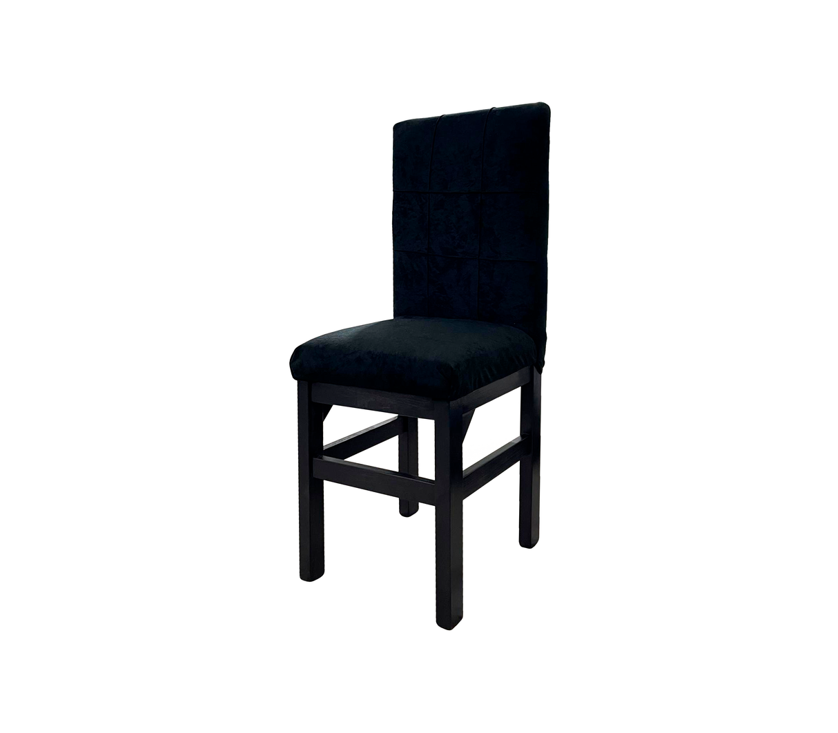Silla para comedor con tapizado Shenil negro Isabel