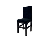 Silla para comedor con tapizado Shenil negro Isabel