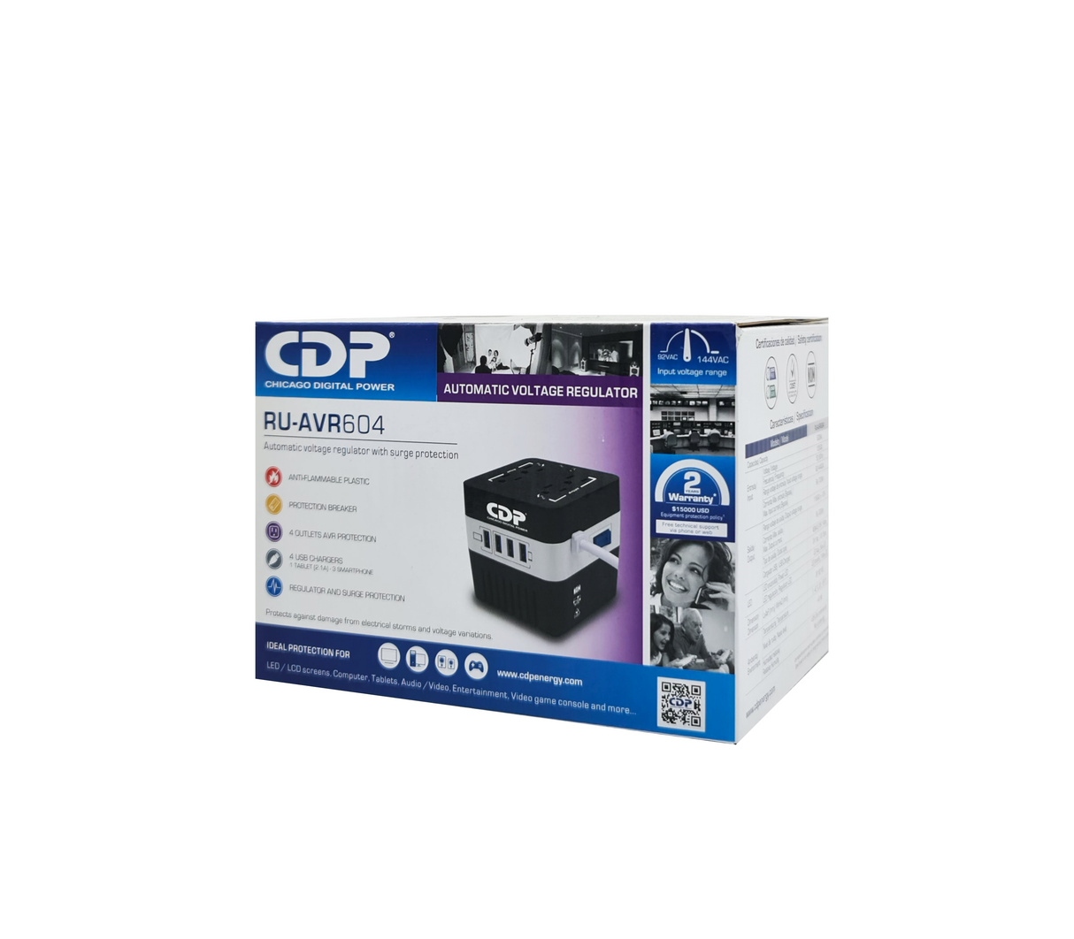 Regulador 300w avr604 4tomas Cdp