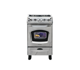 Cocina a gas 20" de piso 4 hornillas con horno acero inoxidable Premier