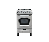 Cocina a gas 20" de piso 4 hornillas con horno acero inoxidable Premier