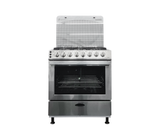 Cocina a gas 30" de piso 6h c/asador acero inoxidable Premier