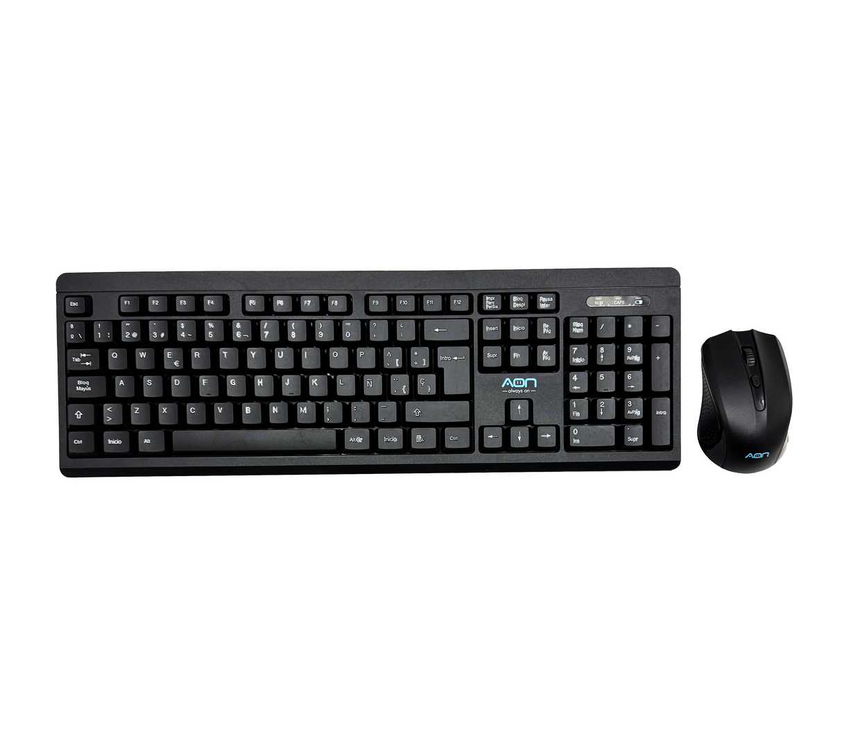 Combo Teclado + Mouse Inalambrico Black Aon