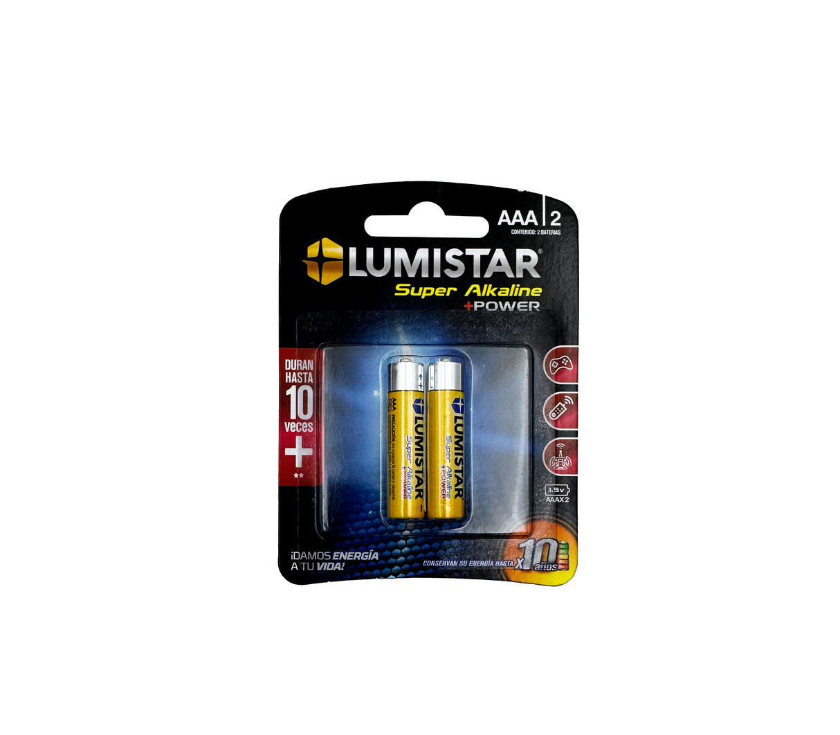 Batería super alkaline AAA LR03 2 piezas Lumistar