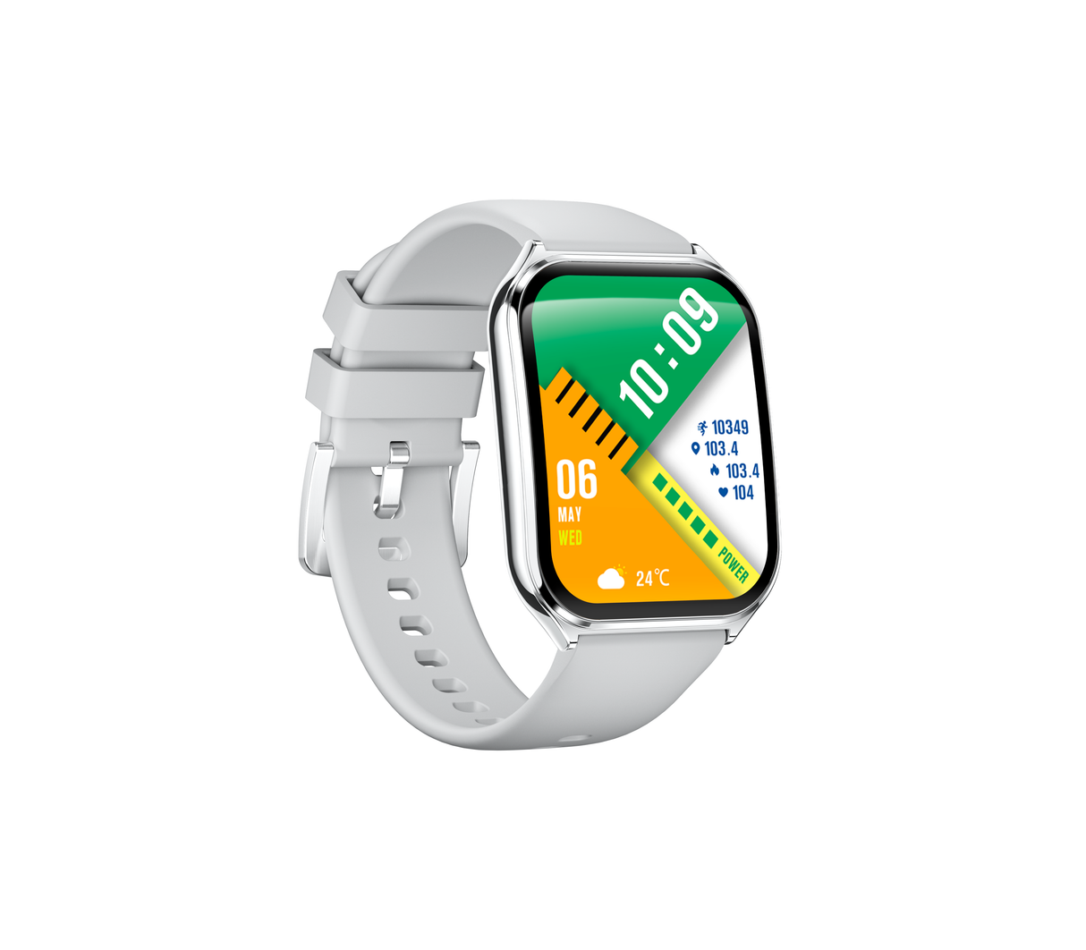 Reloj inteligente smart watch ultra-thin curved screen gris Powerfik
