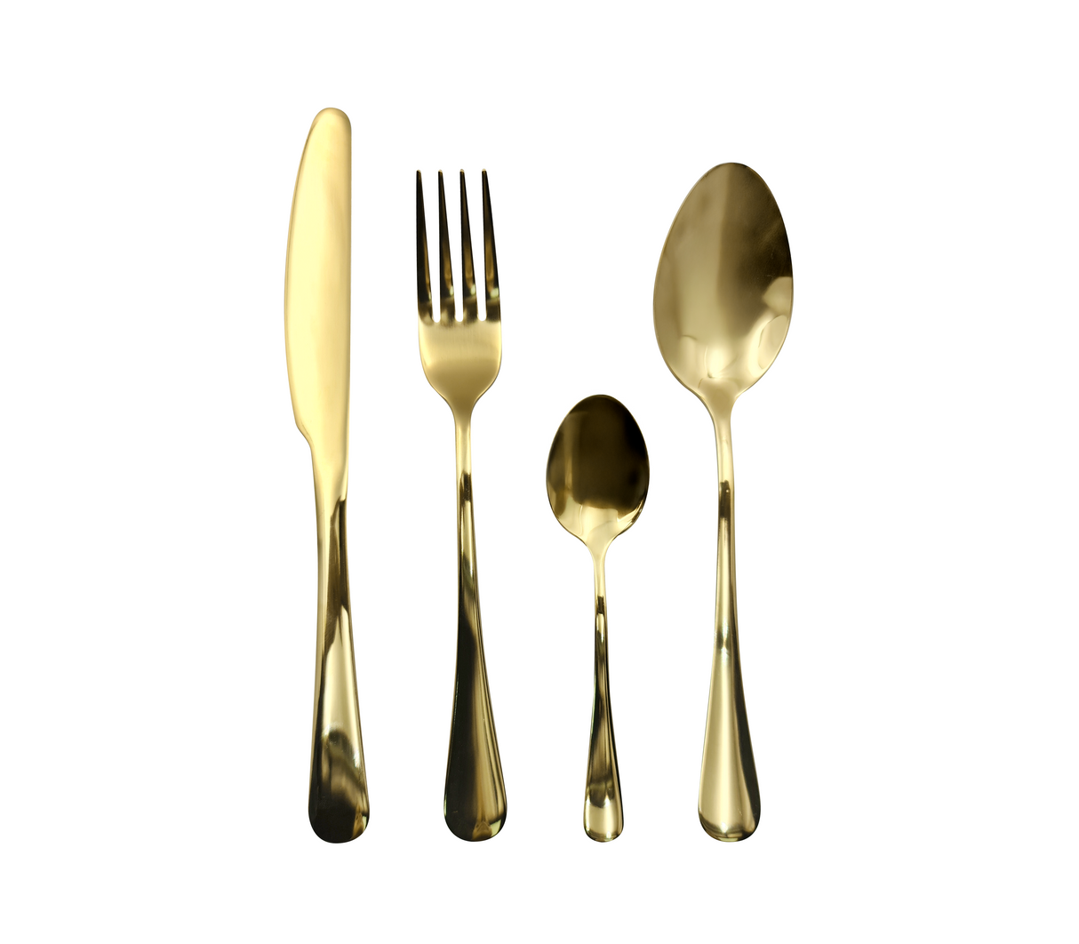 Estuche de 24 piezas de cubiertos dorados Sujoya