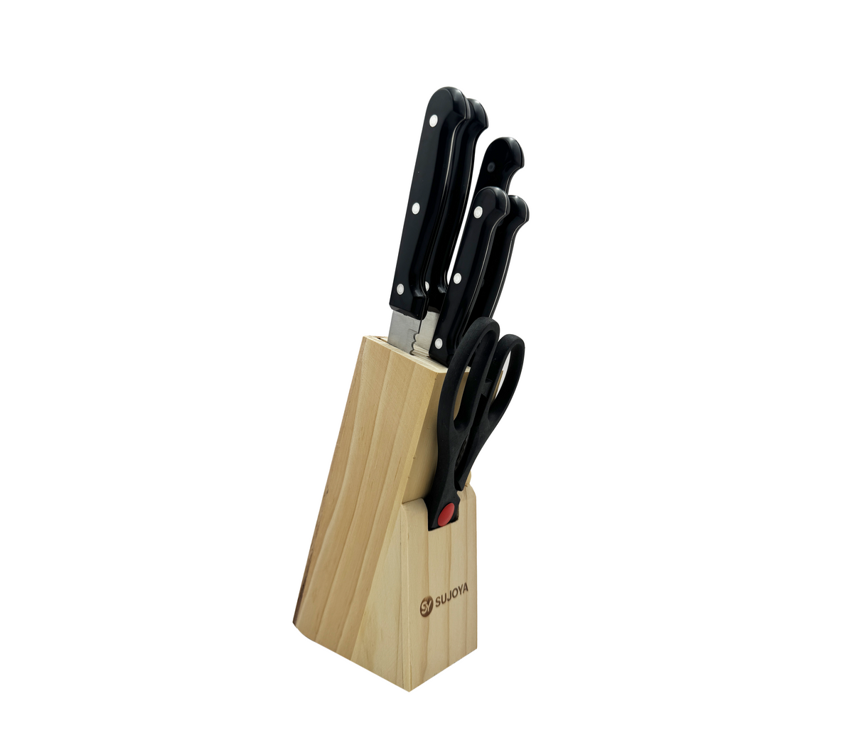 Set de 5 cuchillos + tijera Sujoya