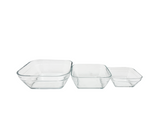 Set de 3 conservadores cuadrados con tapa Maxim