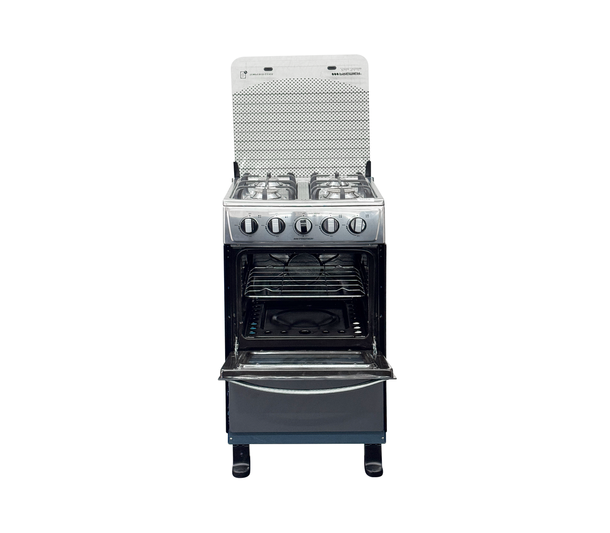 Cocina a gas 20" de piso 4 hornillas acero inoxidable Premier