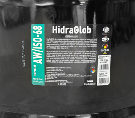 Aceite hidraglob Aw/Iso 68 tambor Global Oil