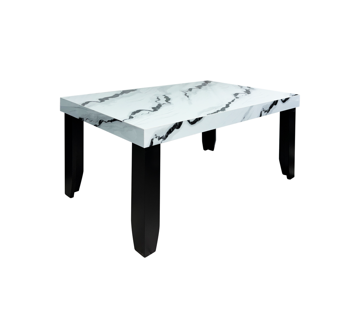 Comedor de 6 sillas de lujo con tope PVC marmolizado claro Mercado Del Mueble
