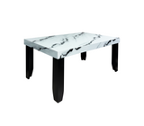 Comedor de 6 sillas de lujo con tope PVC marmolizado claro Mercado Del Mueble