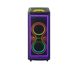 Corneta recar 8"x2 portátil karaoke/led/amplif. c/cont. 60W Sankey