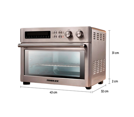 Horno con freidora para empotrar eléctrico 25L Frigilux