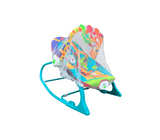 Silla mecedora c/acces y sonido dis. león azul Bebesitos