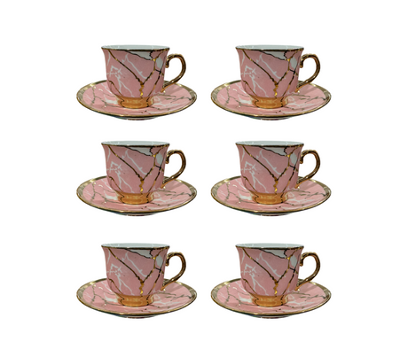 Juego de 6 tazas de vidrio para café kr25005 Pamorde