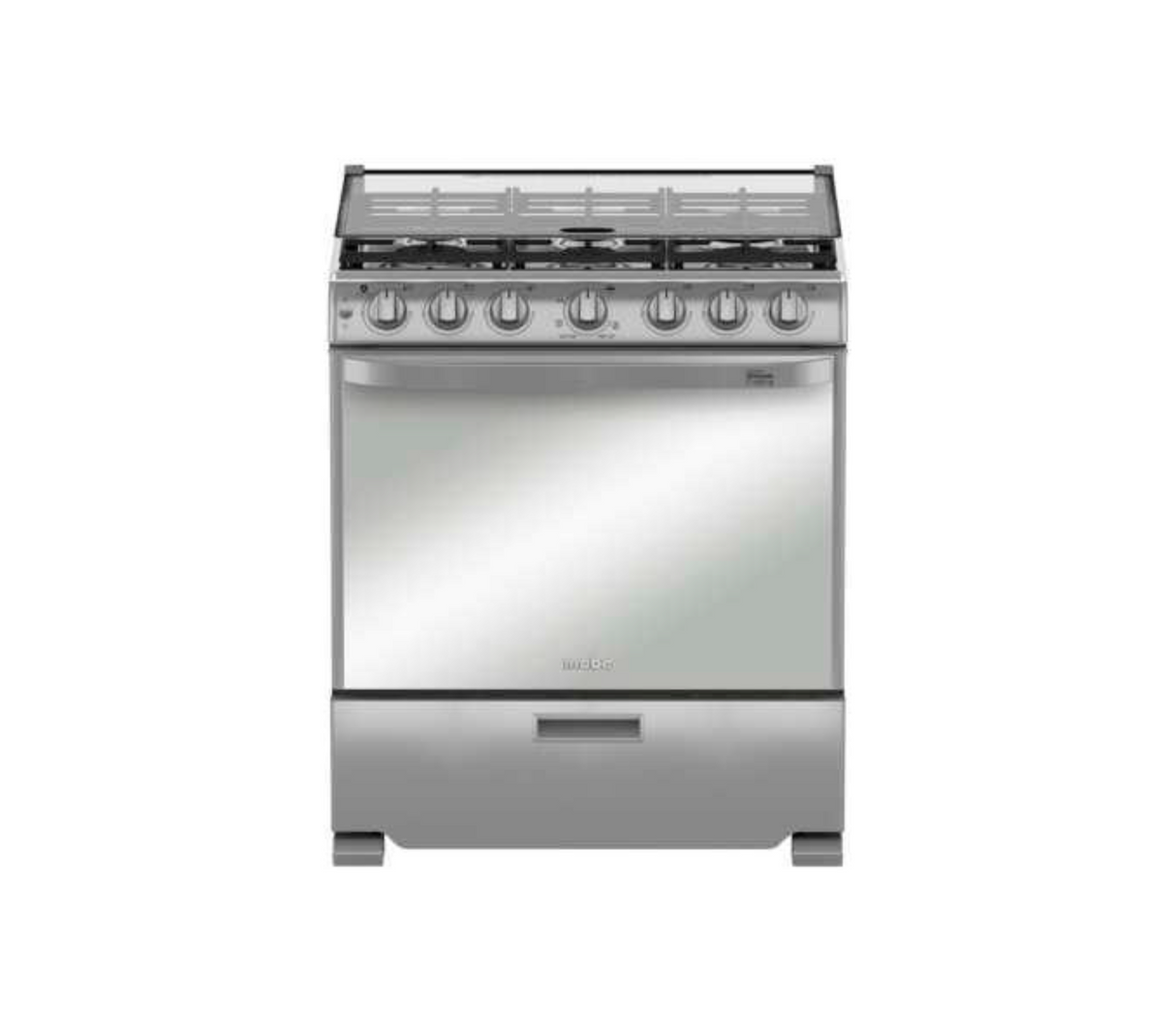 Cocina a gas piso 76cm 6 hornillas silver Mabe