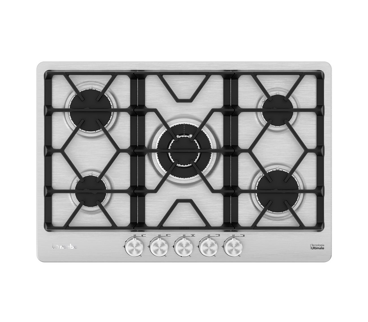 Tope de cocina a gas 5 hornillas IO 76 cm acero/inox Mabe