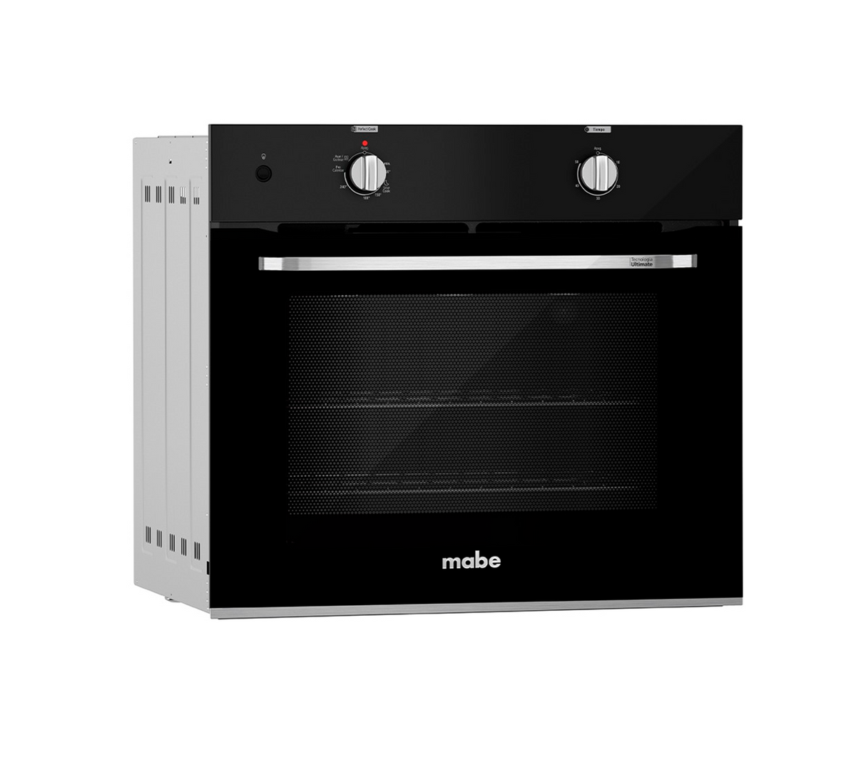 Horno a gas con encendido eléctrico 80cm tipo espejo negro Mabe
