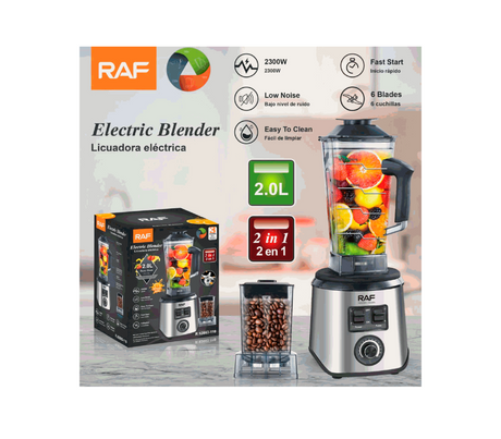 Licuadora + moledor de café multifuncional 2.5l 2300W RAF