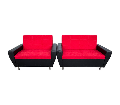 Juego de recibo Madrid bipiel/tela 3 y 2 puestos Nohemi