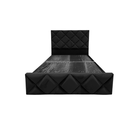 Box Spring Queen C/Copete Gamuza Diamante Fabricadora Man
