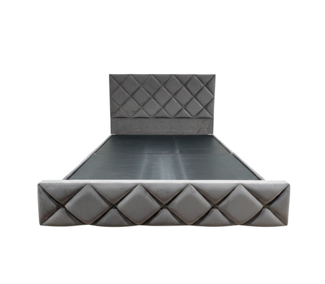 Box Spring King C/Copete Gamuza Diamante Fabricadora Man