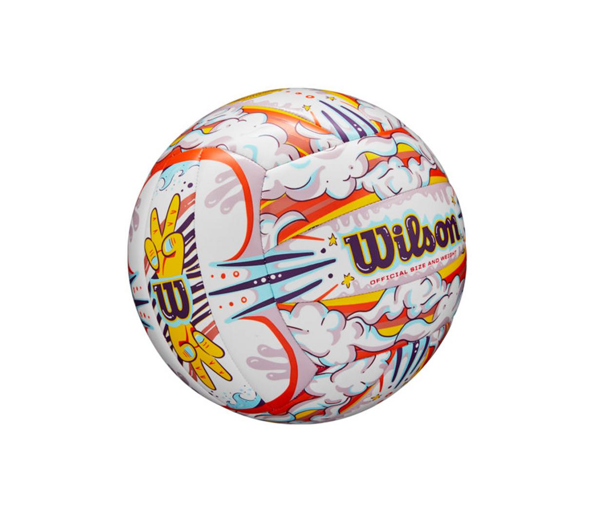 Balón de voleibol Official Graffiti Peace N.° 5 blanco y naranja Wilson